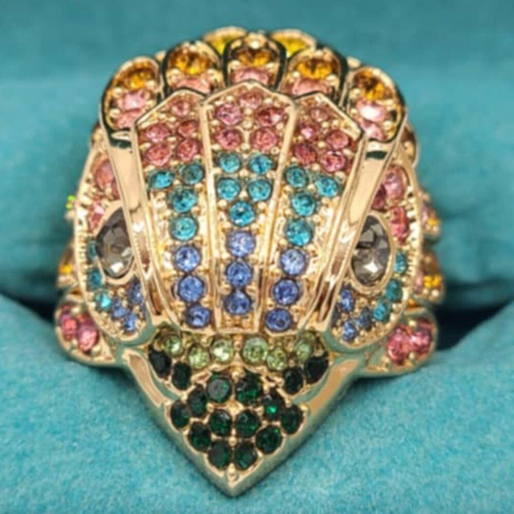 Kurt Geiger Rainbow Pave Eagle Cocktail Ring size 8 NIB!  NEW!